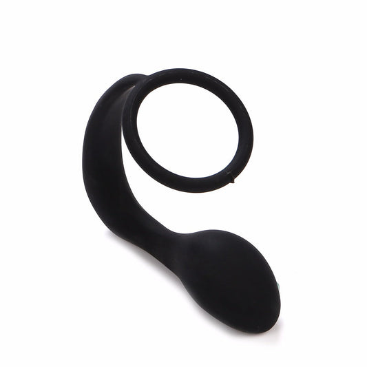Silicone Anal Plug with Cock Ring