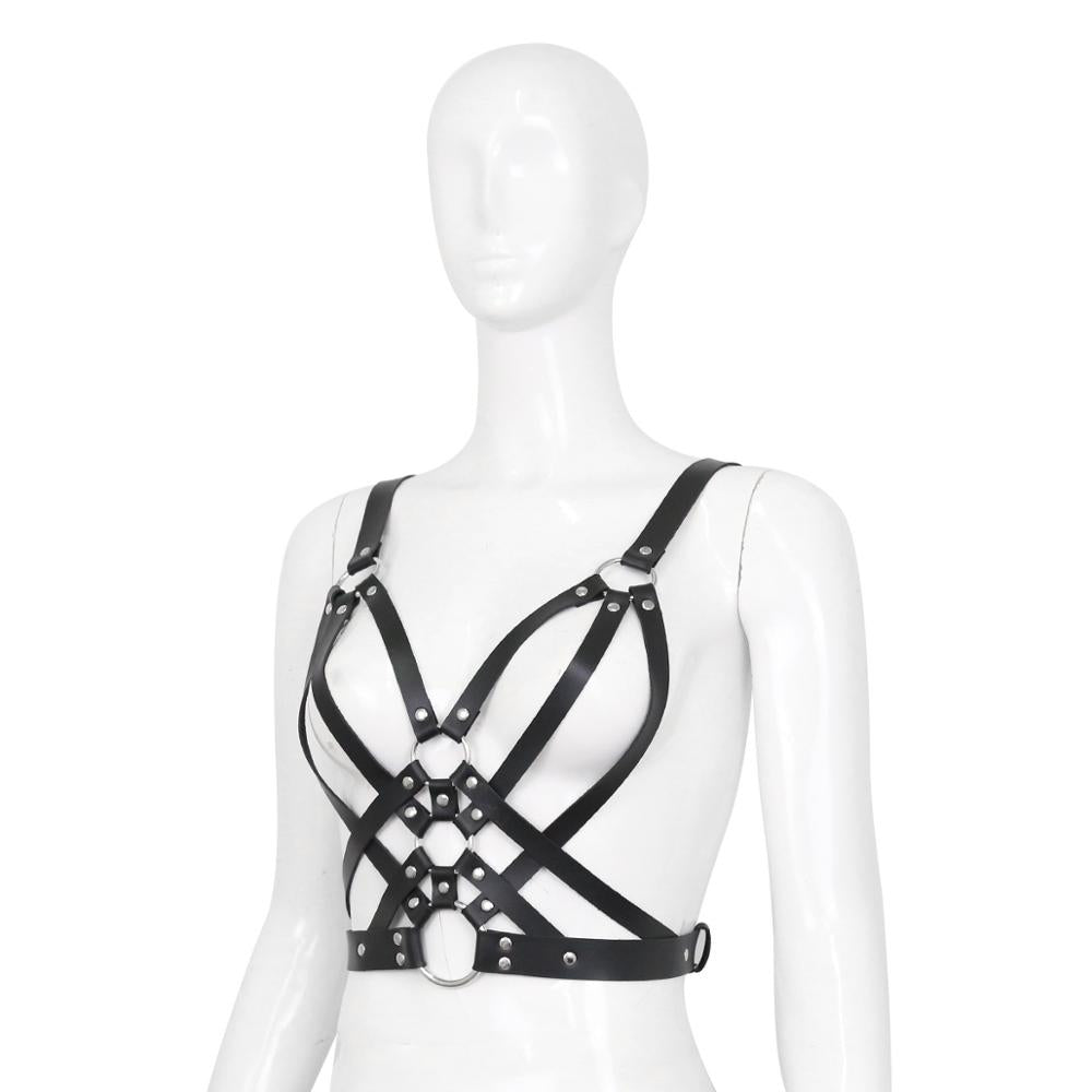 Leather Wrap Around Bralette - Sexy Bee UK