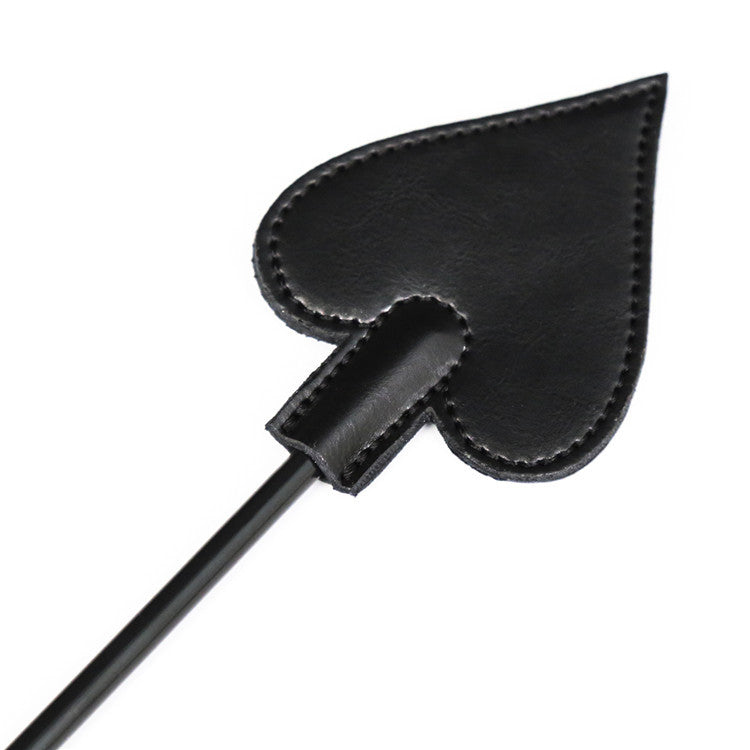 'Strip Poker' Faux Leather Spanking Crop and Flogger with added Tassels