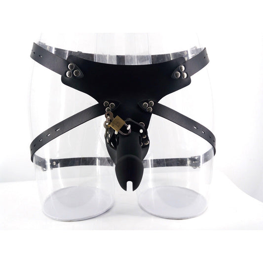 Adjustable Harness with Chastity Cage