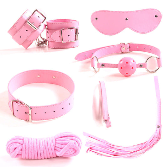 6 Piece Pretty Pink Bondage Kit