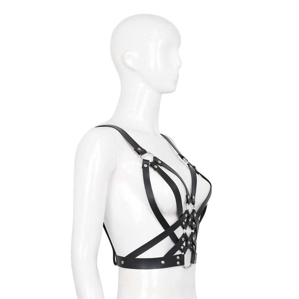 Leather Wrap Around Bralette - Sexy Bee UK