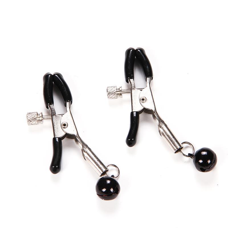 Black BDSM Bondage Kit nipple clips 