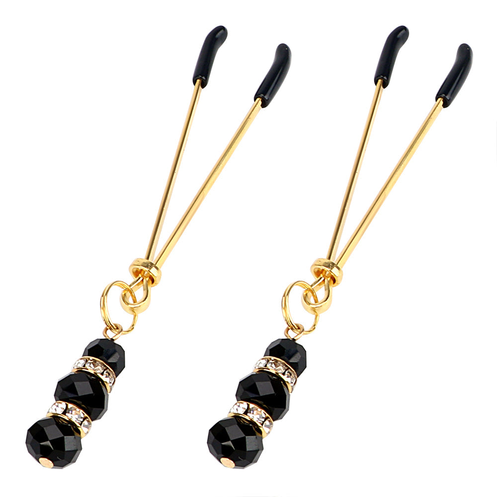 Beaded Gold Nipple Clamps