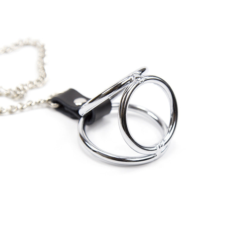 Adjustable Nipple Clamps with a Chained Cock Ring