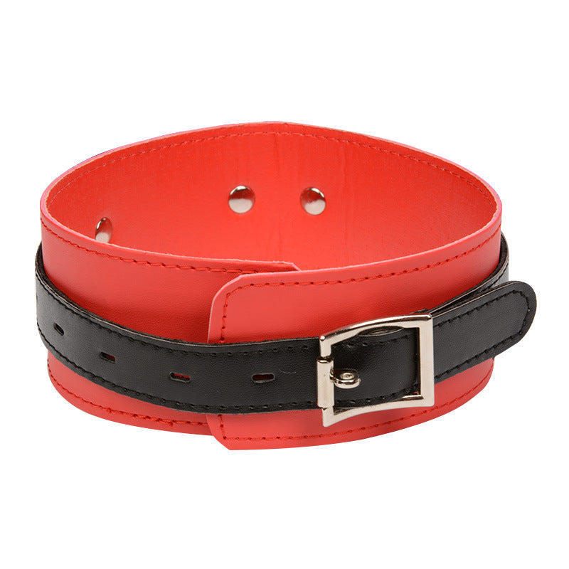 Red and Black Collar Breast Harness Restraint - Sexy Bee UK