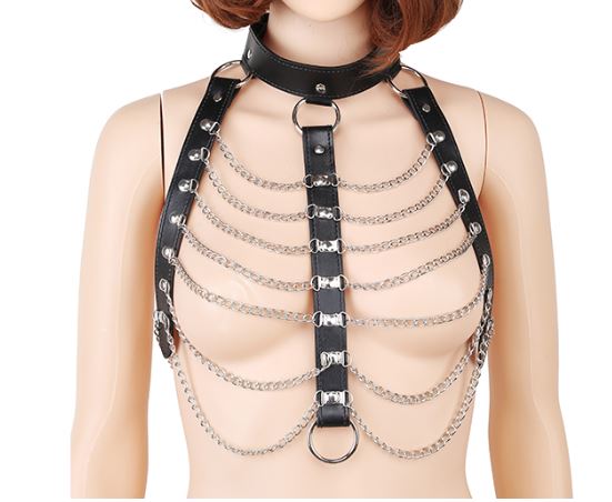 Chest Harness with Chains - Sexy Bee UK