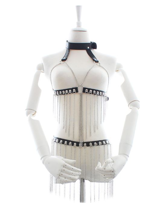 Deluxe Chained Bra and Corset - Sexy Bee UK