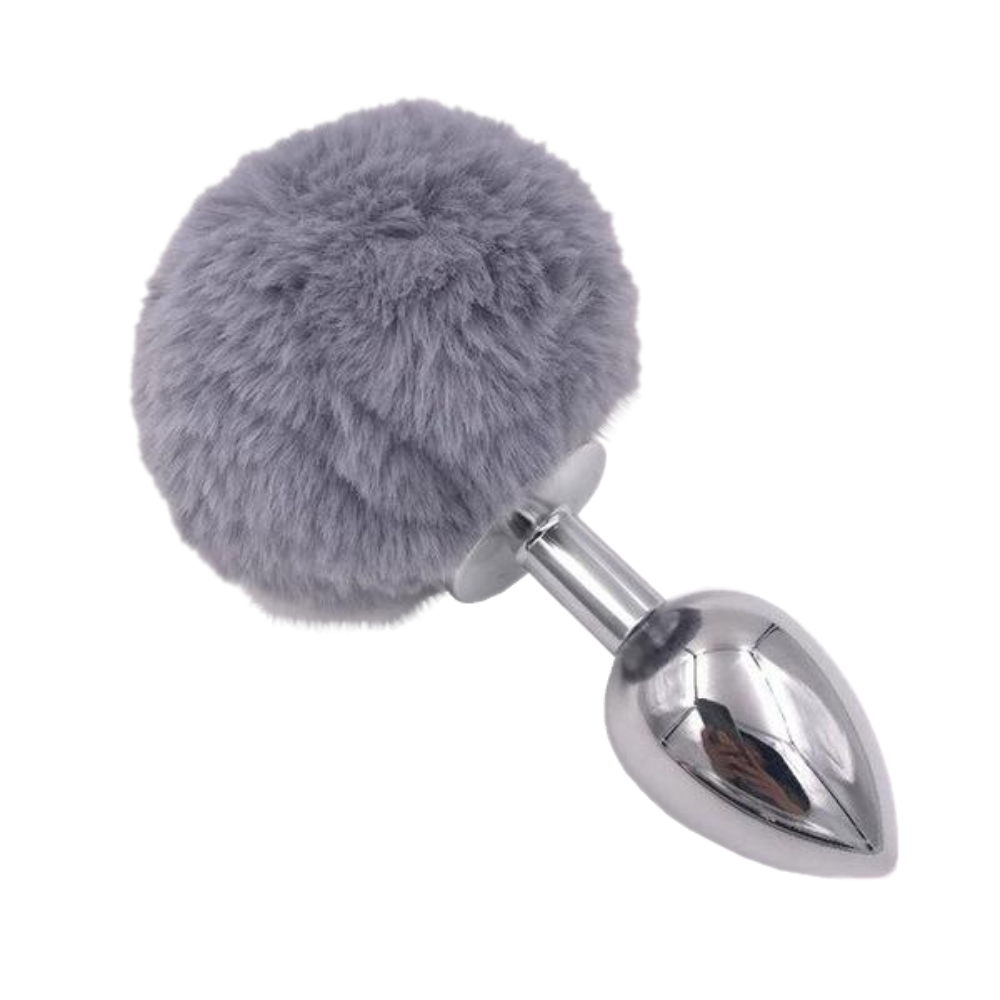 Faux Fur Bunny Tail Butt Plug - Sexy Bee UK