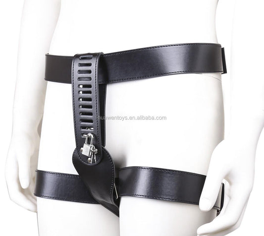 PU Leather Belt Harness with Padlock