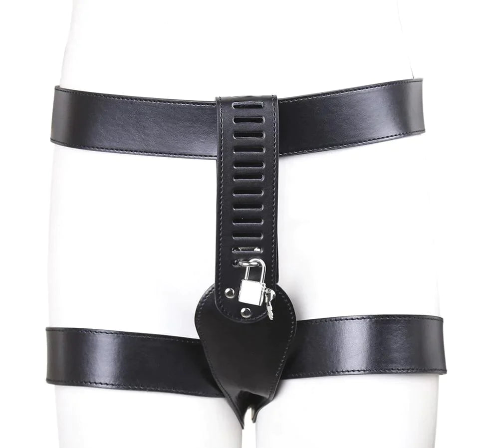 PU Leather Belt Harness with Padlock - Sexy Bee UK