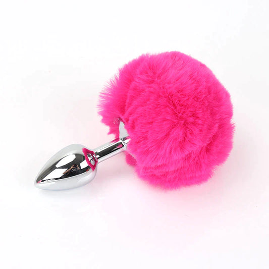 Faux Fur Bunny Tail Butt Plug - Sexy Bee UK
