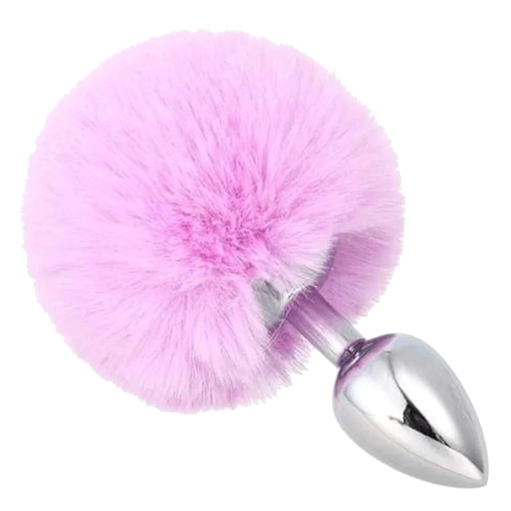 Faux Fur Bunny Tail Butt Plug - Sexy Bee UK